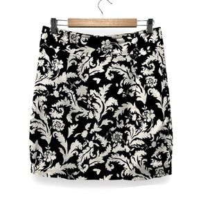 Bob Mackie Linen Blend Damask Pencil Skirt‎ Women’s 10